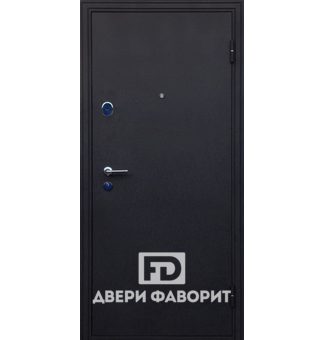 дверь стальная в коттедж с черным цинкогрунтом в качестве отделки