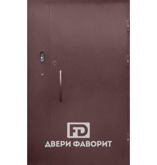 Дверь с боковой вставкой в подъезд с домофоном
