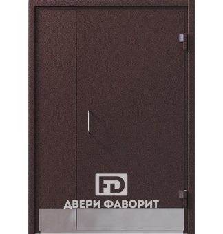 одностворчатая дверь с боковой вставкой для подъезда с цинкогрунтом