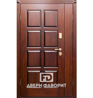 дверь двустворчатая с терморазрывом, отделана мдф