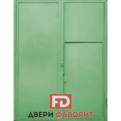 ворота гаражные зеленого цвета