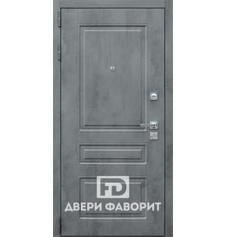 стальная дверь в офис с отделкой МДФ серого цвета