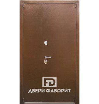 двустворчатая офисная дверь с наружным порошковым покрытием