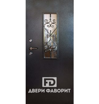 входная антивандальная дверь с ковкой, порошковое покрытие с двух сторон