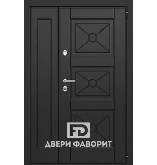 Дверь стальная с боковой вставкой, без глазка