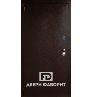 металлическая дверь с коричневой порошковой краской