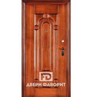 дверь стальная с двухсторонней отделкой массивом дерева