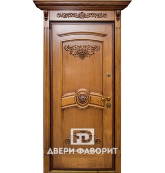 металлическая дверь с двухсторонней отделкой массивом дерева, внутреннее открывание