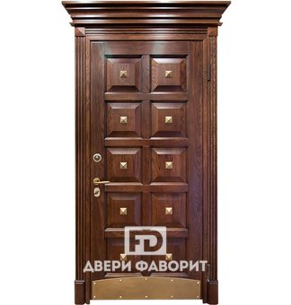 стальная дверь, отделка двухсторонняя массивом дерева