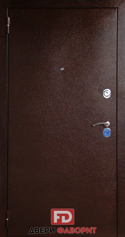 дверь из металла с цинкогрунтом в качестве отделки