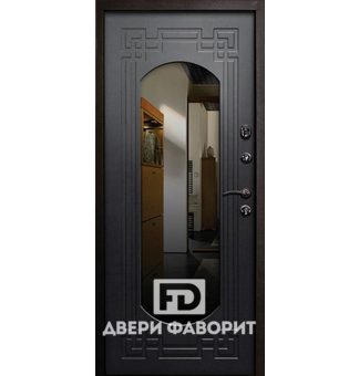 дверь входная с зеркалом овальной формы