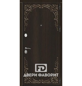стальная дверь в загородный дом с мдф с узорами