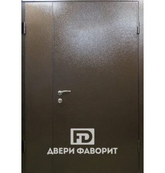 Антивандальная двустворчатая дверь в тамбур, модель с одним замком