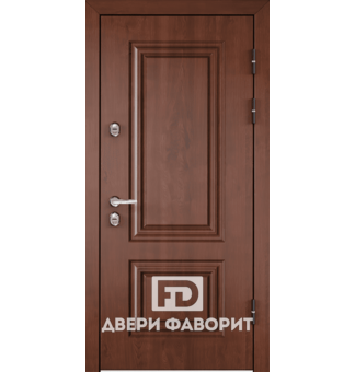 дверь без глазка с шумоизоляцией покрыта мдф коричневого цвета