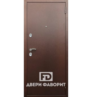дверь уличная с терморазрывом окрашена порошковой краской коричневого цвета
